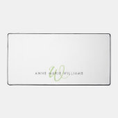 Monogramme de script vert clair moderne (Recto)