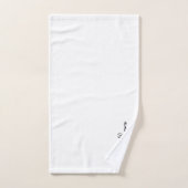 Monogramme de signature de script minimaliste blan (Serviette à main)