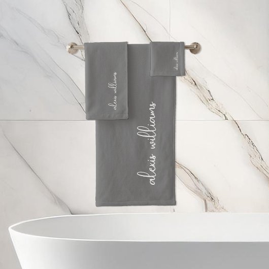 Monogramme de signature minimaliste gris foncé