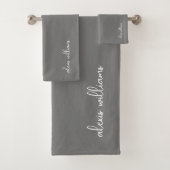Monogramme de signature minimaliste gris foncé (En situation)