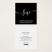 Monogramme de signature noire professionnelle (Devant & derrière)