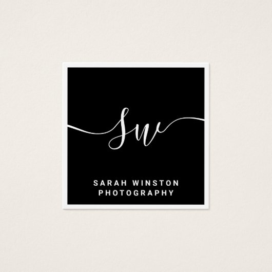 Monogramme de signature noire professionnelle (Devant)