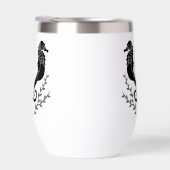 Monogramme de silhouette de cheval de mer noir (Droite)
