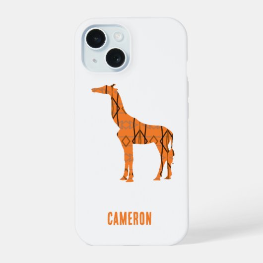 Monogramme de silhouette de girafe abstraite (Verso)
