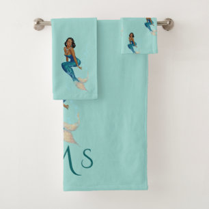 Monogramme de sirène vintage afro-américaine