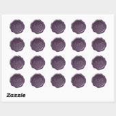 monogramme de Sticker de cire violette, (Feuille)