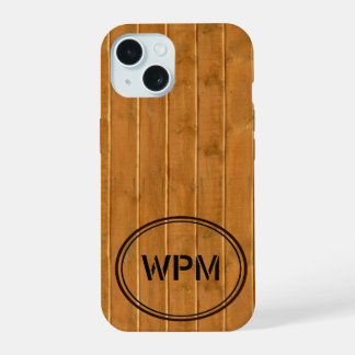 Monogramme de style bois embouti