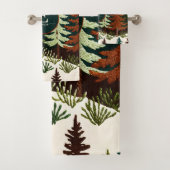 Monogramme de style brodé vintage forêt boisée (En situation)