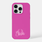 Monogramme de style chic en monochrome rose (Verso)