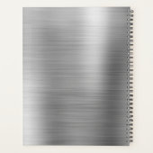 Monogramme de style moderne noir blanc et argenté (Dos)