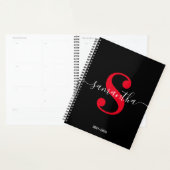 Monogramme de style moderne noir blanc et rouge vi (Devant avec enveloppe)