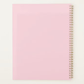 Monogramme de style moderne rose or script 2023 (Dos)