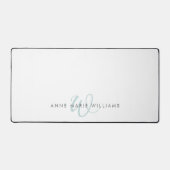 Monogramme de style moderne sarcelle vert (Recto)