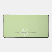 Monogramme de style moderne vert clair blanc (Recto)