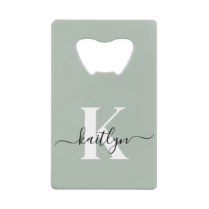 Monogramme de style moderne vert sauge