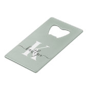 Monogramme de style moderne vert sauge (Dos Angle)