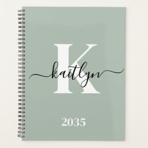 Monogramme de style moderne vert sauge