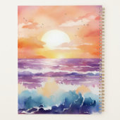 Monogramme de surf au coucher du soleil à l'aquare (Dos)