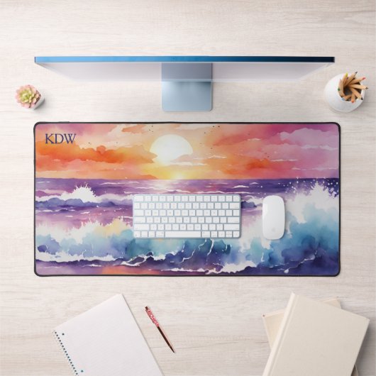 Monogramme de Surf d'aquarelle (Bureau 1)