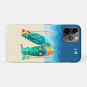 Monogramme de surf de plage iPhone / coque ipad (Dos (Horizontal))