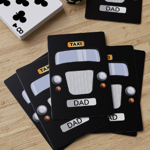 Monogramme de taxi noir Cartes de jeu personnalisé