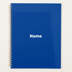 Monogramme de texte personnalisé bleu minimaliste