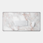 monogramme de texture rose-or et marbre blanc (Clavier et souris)