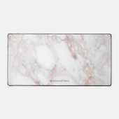 monogramme de texture rose-or et marbre blanc (Recto)