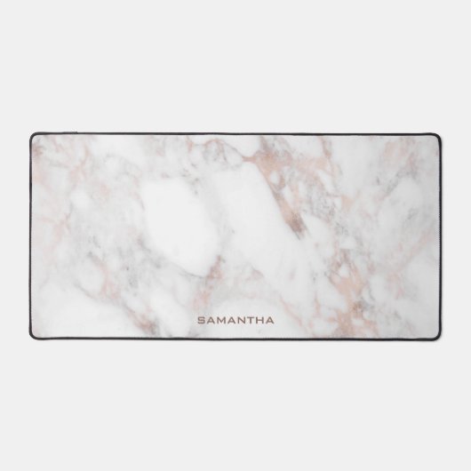 monogramme de texture rose-or et marbre blanc (Recto)