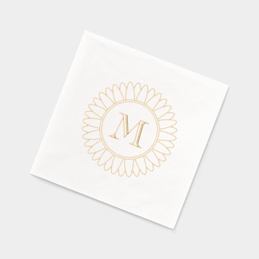 Monogramme de tournesol initial (Gauche)