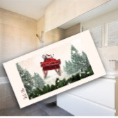 Monogramme de transport père Noël Serviette de bai