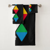 Monogramme de triangles colorés modernes (En situation)