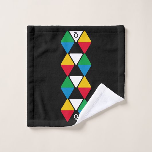 Monogramme de triangles colorés modernes (Gant de toilette)