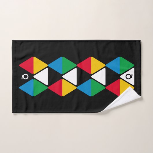 Monogramme de triangles colorés modernes (Serviette à main)