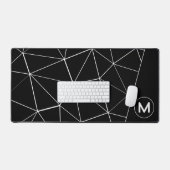 Monogramme de triangles géométriques noirs et blan (Clavier et souris)