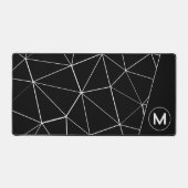 Monogramme de triangles géométriques noirs et blan (Recto)