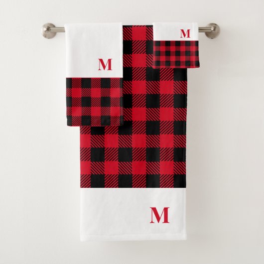 monogramme de vacances Modernisé Buffalo Plaid (En situation)