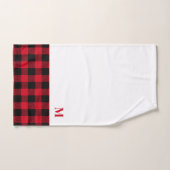 monogramme de vacances Modernisé Buffalo Plaid (Serviette à main)