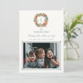 Monogramme de vacances personnalisé cartes photos  (Debout devant)