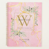 Monogramme de verdure de géode d'agate rose 2023 (Devant)