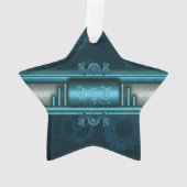 Monogramme, Déco à vapeur sur bleu glace et turquo (dos)