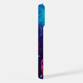 MONOGRAMME DÉCO ABSTRAIT BLEU FUCHSIA ROSE (Côté droit)