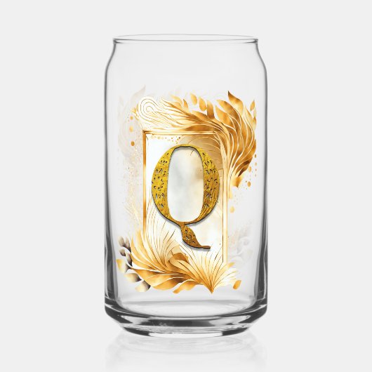 Monogramme décoratif doré Q (Recto)