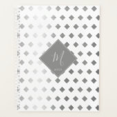 Monogramme décoratif gris argenté blanc diamant (Devant)