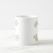 Monogramme décoratif I coeurs et fleurs mug (Centre)