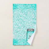 Monogramme décoratif Turquoise moderne Motif (Serviette à main)