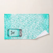 Monogramme décoratif Turquoise moderne Motif (Serviette à main)