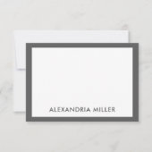 Monogramme d'élégance minimale Nom Carte de note g (Devant)