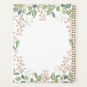 Monogramme Delicate Sage rose Floral Journal/Plann (Dos)