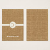 Monogramme dentelle Boucles d'oreille/Écran de bij (Devant & derrière)